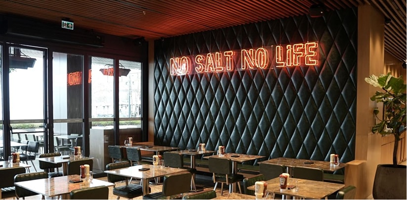 Saltbae Burger restaurant interior